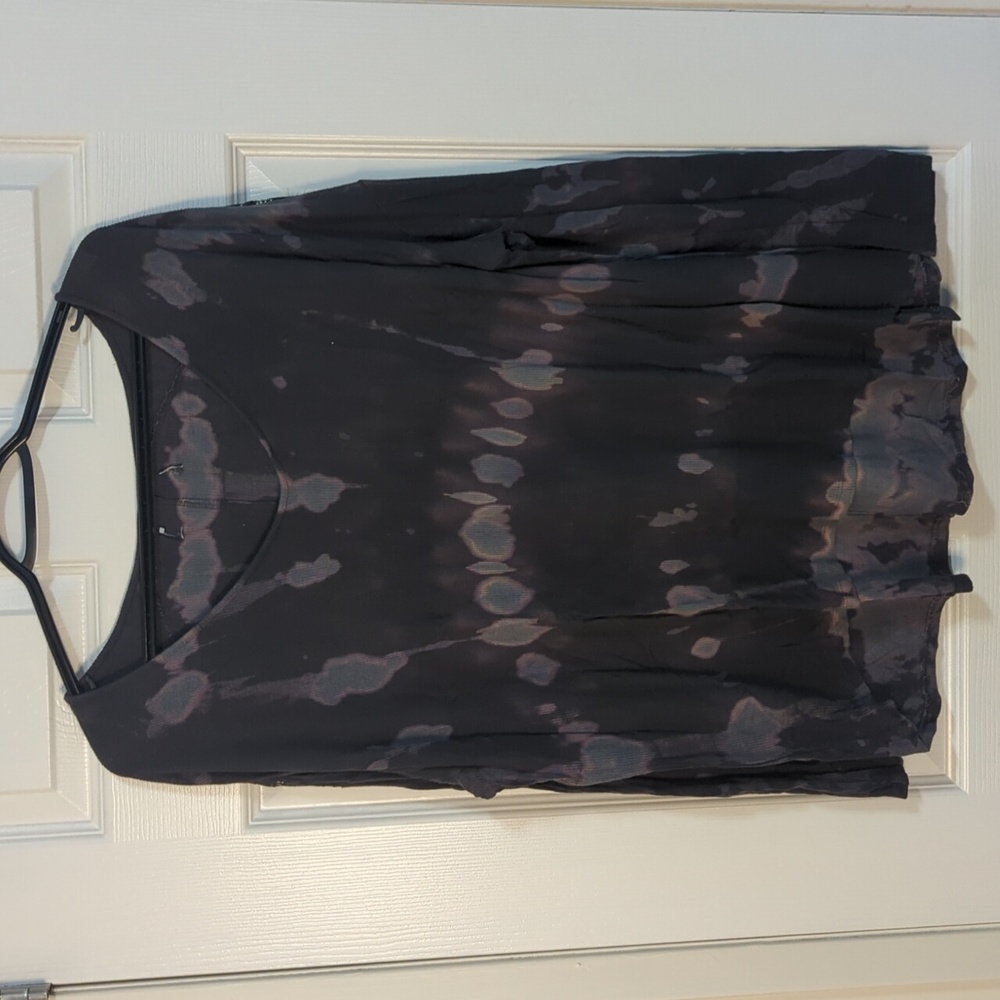 Long sleeve oversized tie dye shirt